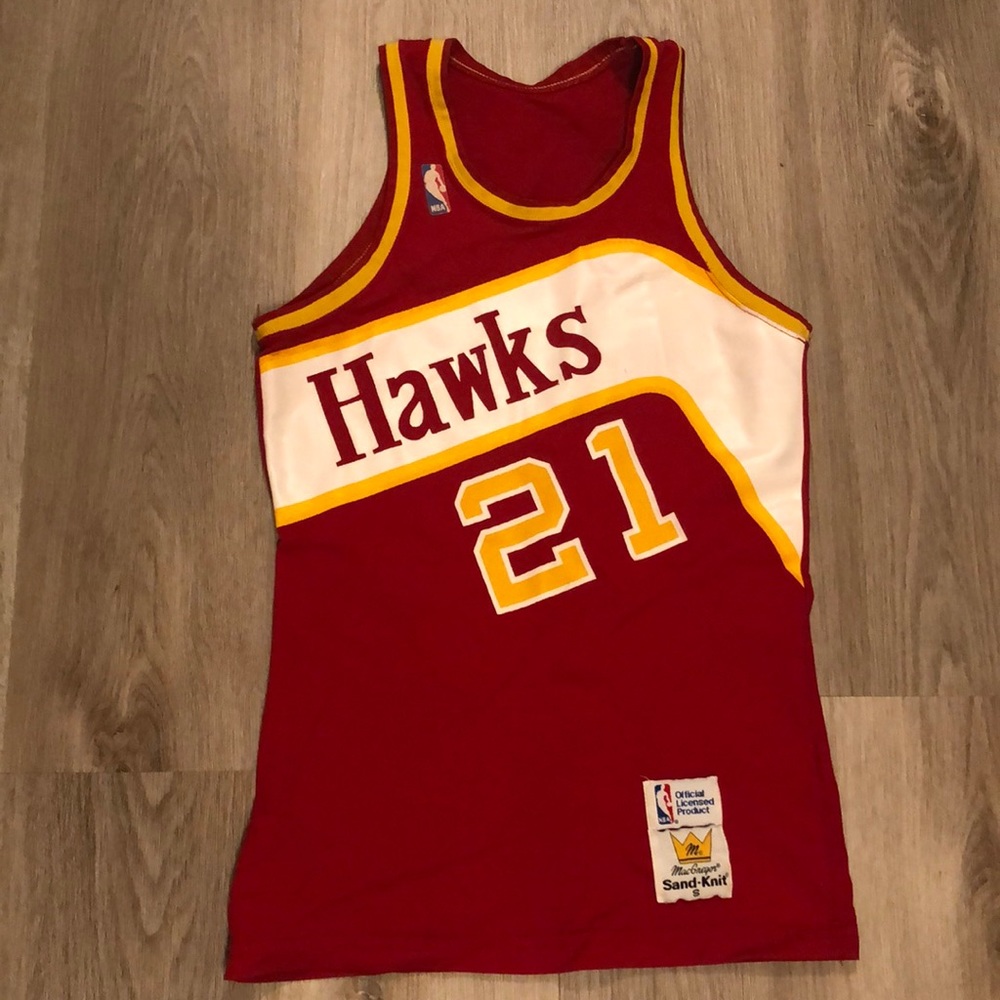 Vintage MacGregor NBA Hawks Dominique Wilkins Jersey.